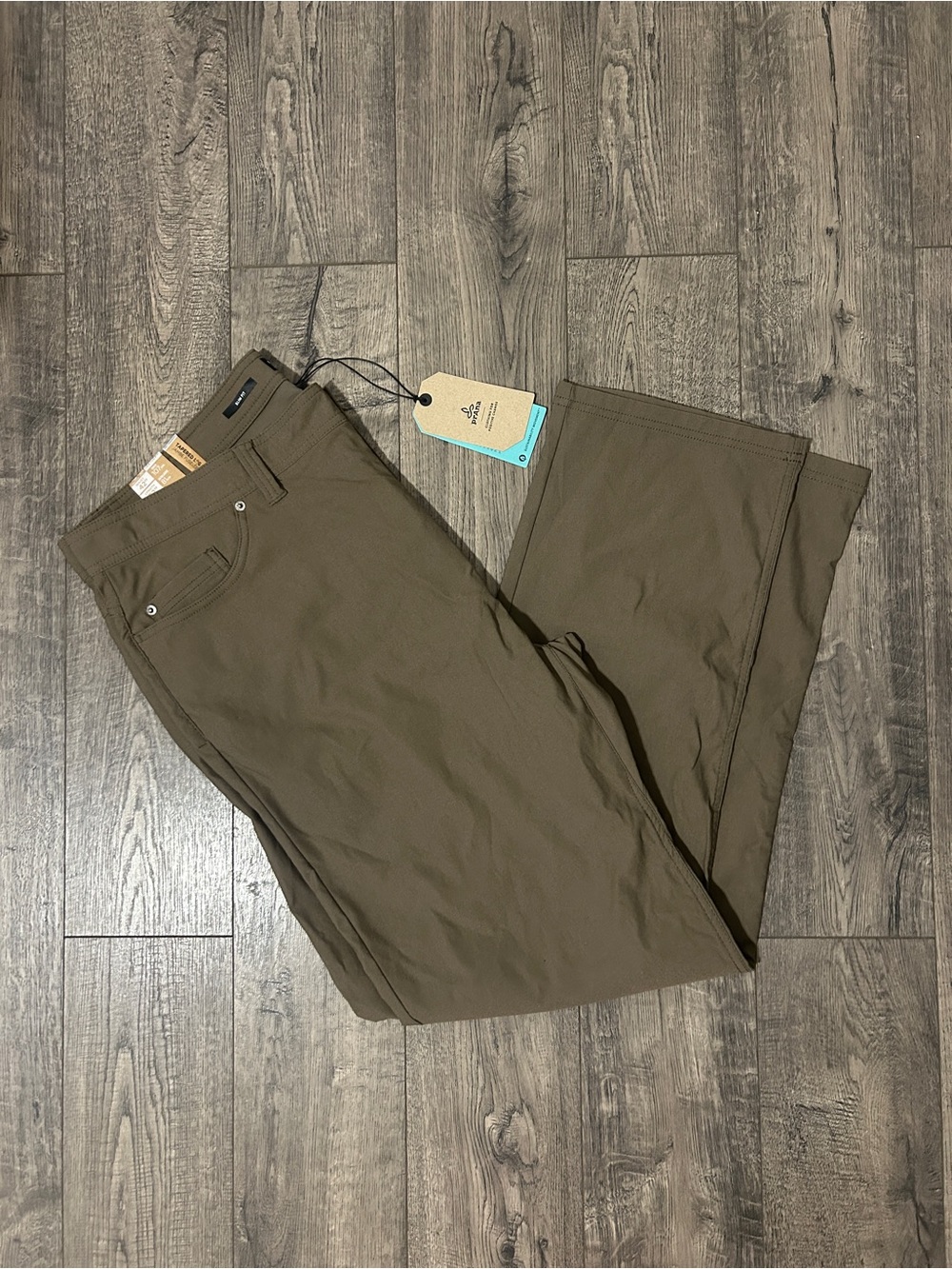 New! prAna 42 32 Straight-Leg Pants in Taupe Brion Slim Pant II Gorpcore Hiking